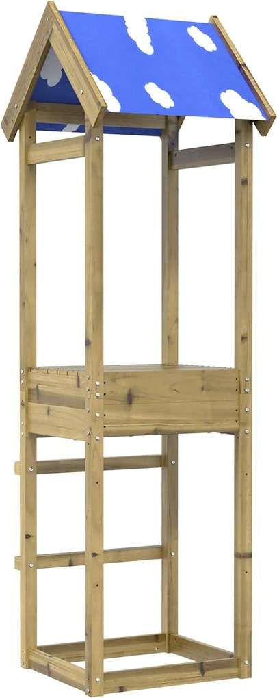 vidaXL Turn de joacă Maro 52,5 x 46,5 x 195 cm Lemn impregnate solid