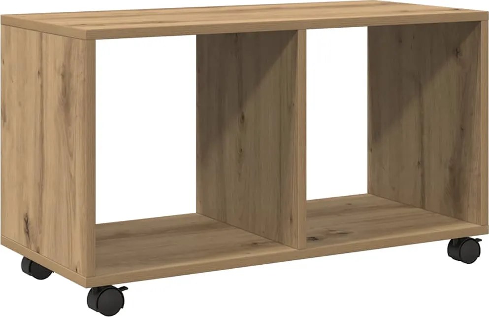 vidaXL Dulap cu roți, stejar artizanal, 72x33x42,5 cm, lemn prelucrat