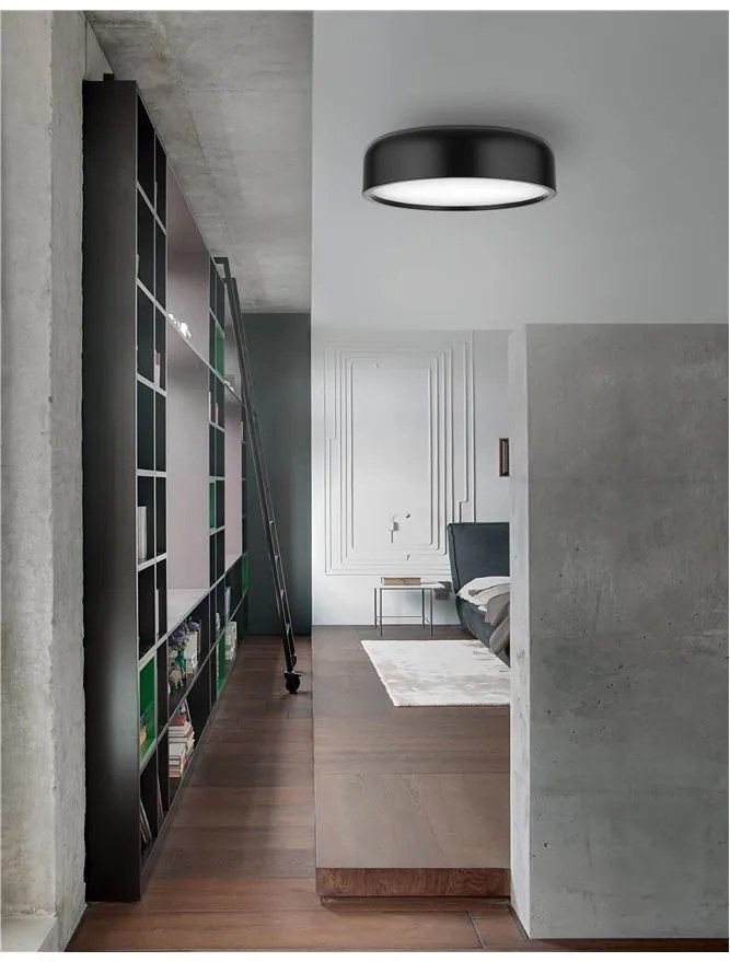 Plafoniera design modern 35cm Perleto negru NVL-826809