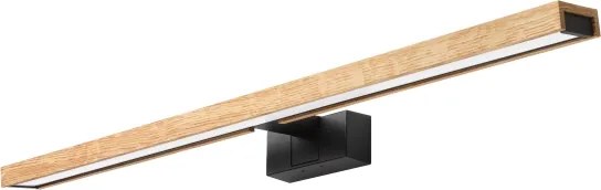 Brilagi - Iluminare LED pentru oglindă de baie 3-în-1 WOODY MIRROR LED/15W/230V IP44 negru/stejar