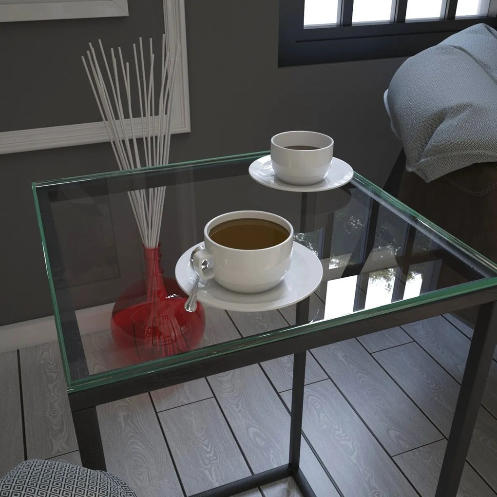 Masă de cafea din sticlă pură