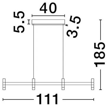 Lustra liniara cu 4 spoturi LED 2700K POETIC alb