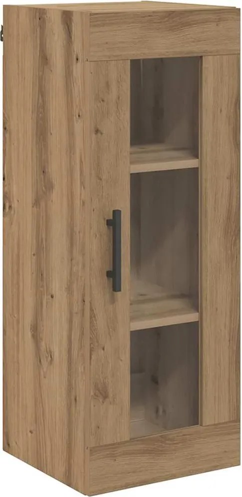 vidaXL Dulap montat pe perete Stejar Artizanal 34,5 x 34 x 90 cm
