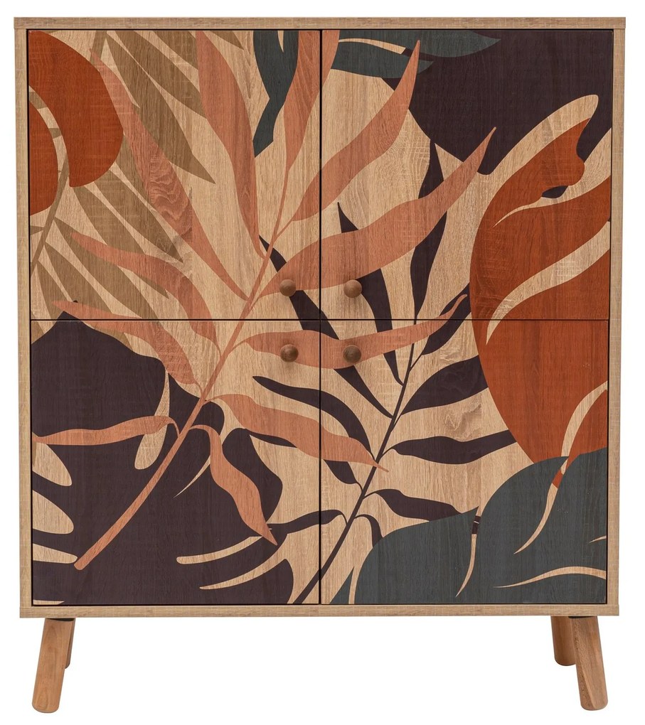 Mobilier pentru hol Maluxe Palm (Stejar sonoma + Albastru închis). 1089059