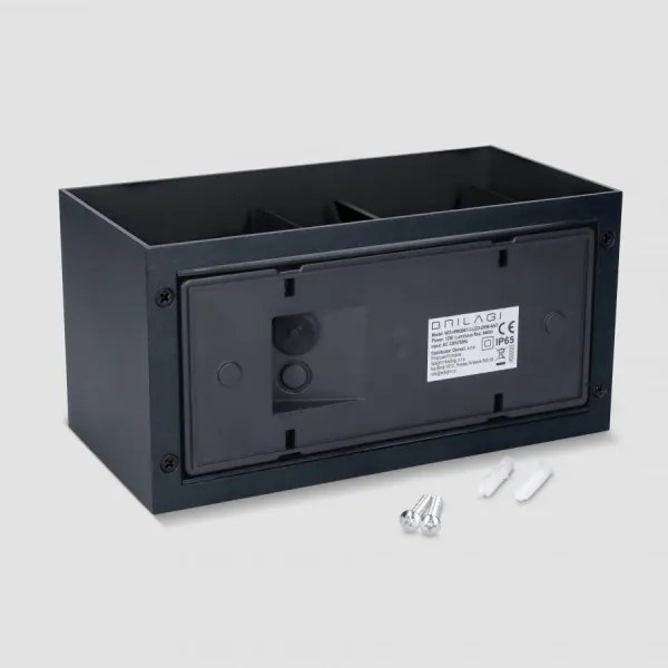 Brilagi - Aplică de perete LED pentru exterior DOUBLE CUBE LED/12W/230V neagră IP65