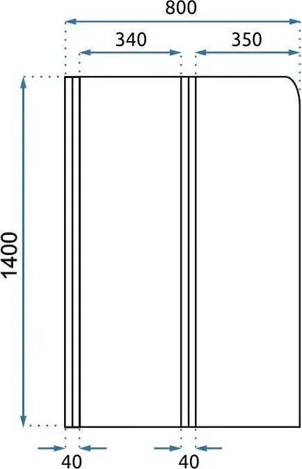 Panou pentru cada pliabil Rea Agat-2 80 cupru periat