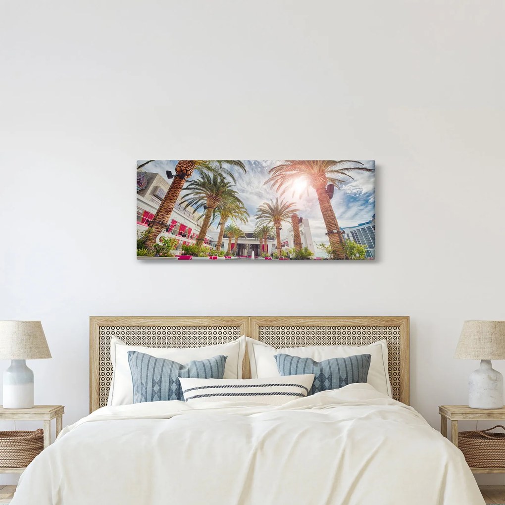 Tablou - palmier cu bazin (120x50 cm)