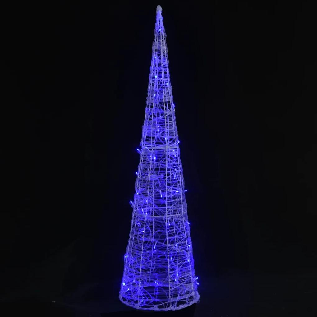 Piramida decorativa con de lumini cu LED albastru 120 cm acril 1, Albastru, 120 cm