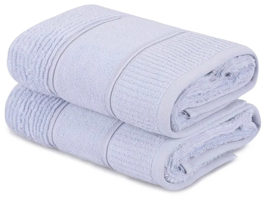 Prosoape albastru-deschis 2 buc. din bumbac din frotir 50x90 cm Daniela – Foutastic