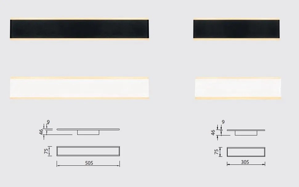 Aplica LED stil ambiental, NELSON negru MA-8497