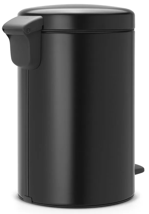 Coș de gunoi negru mat cu pedală din oțel 12 l NewIcon – Brabantia