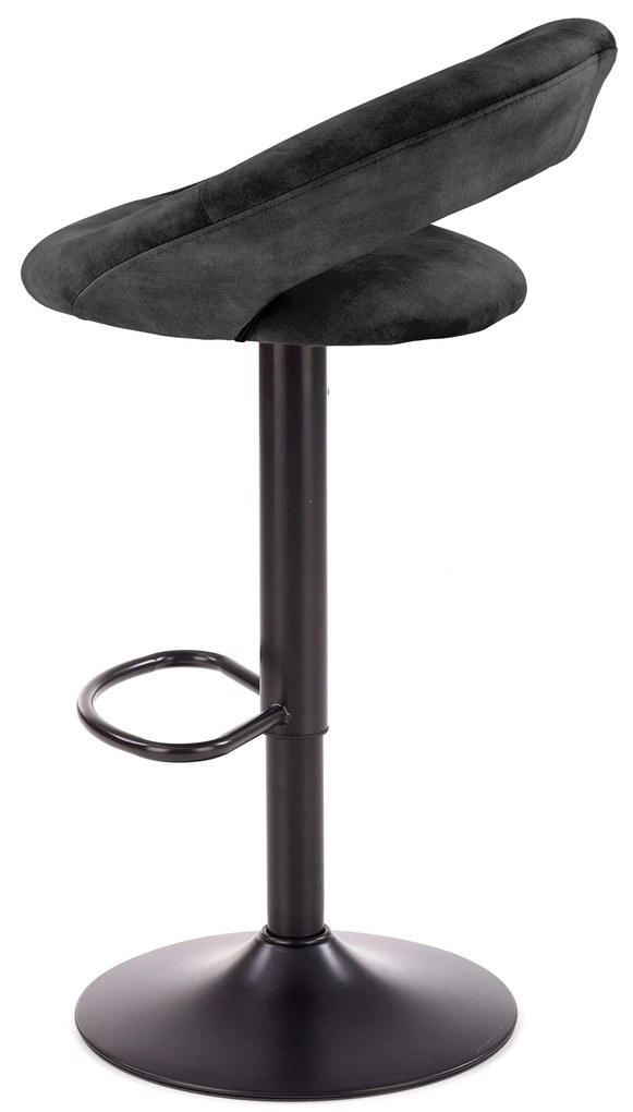Scaun tip bar Herlinda (negru). 1039563