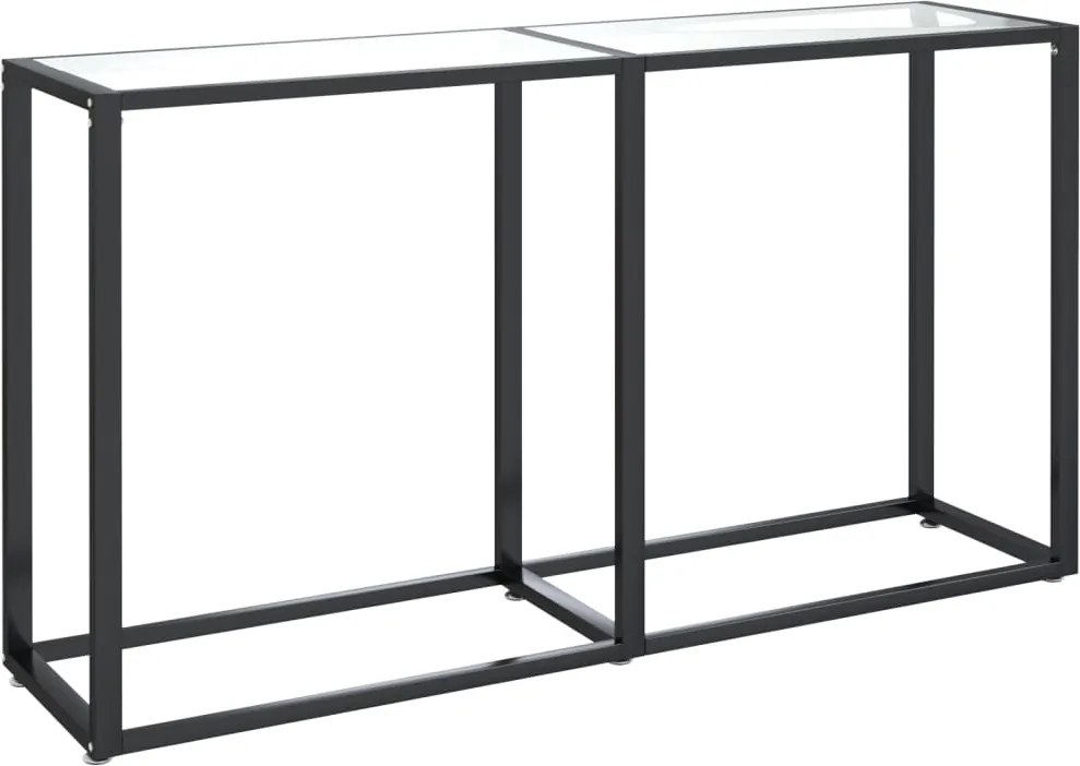 vidaXL Masă consolă, transparent, 140x35x75,5 cm, sticlă securizată