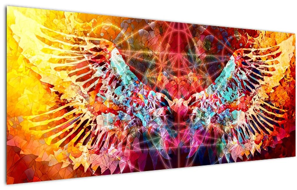 Tablou - Merkaba cu aripi, abstracție (120x50 cm)