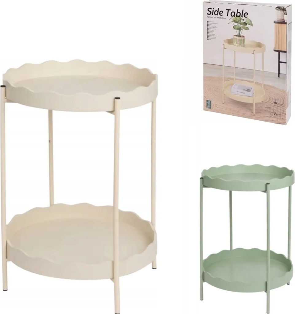 Reducere Masuta de cafea RAVELO Ø 40,5 cm, bej II. calitate