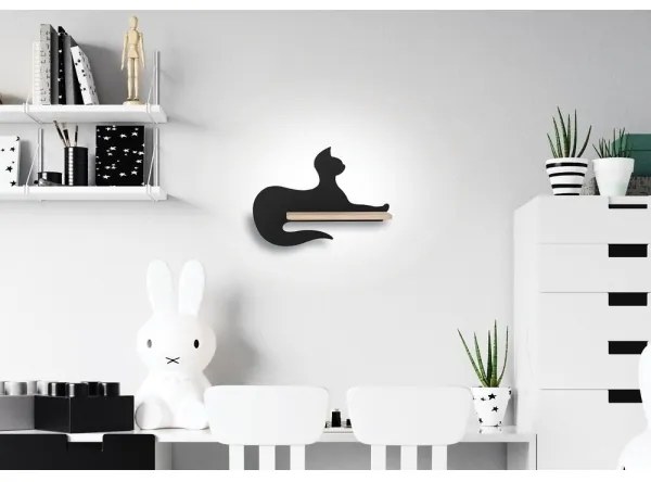 Aplică LED cu raft pentru copii BLACK CAT LED/5W/230V