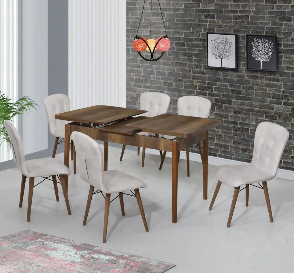 Scaun living tapitat mustar Beluga Homs