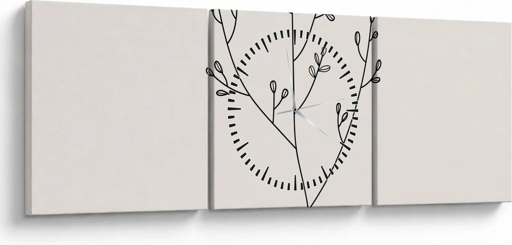 Tablou - Floare de pajiște N⁰3 (cu ceas) (90x30 cm)
