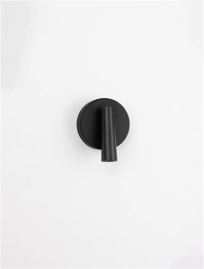 Aplica cu Spot LED directionabil stil minimalist TICO negru, NVL-9695147