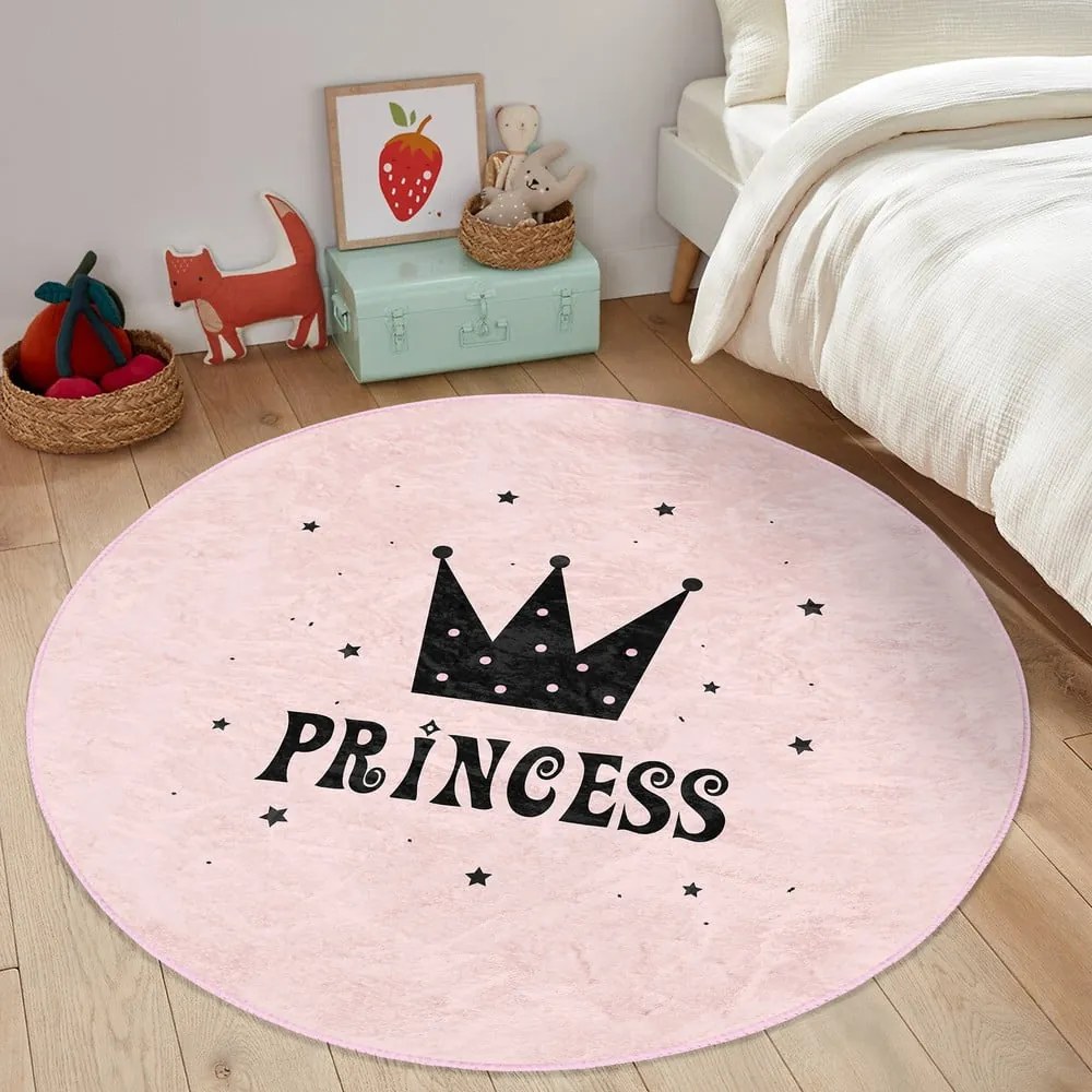 Covor pentru copii roz ø 120 cm Comfort – Mila Home