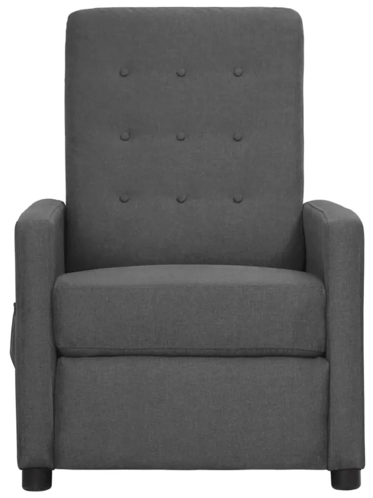 338980 vidaXL Fotoliu rabatabil, gri deschis, material textil