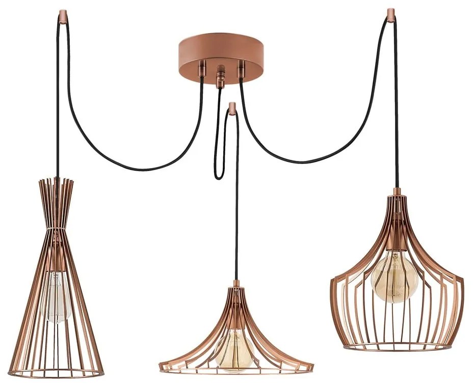 Lustră arămie cu abajur din metal Mezopotamya – Opviq lights