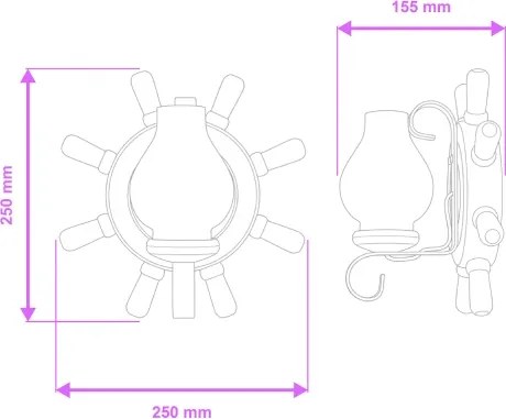 Aplică Brilagi TIMONA 1xE14/40W/230V fag