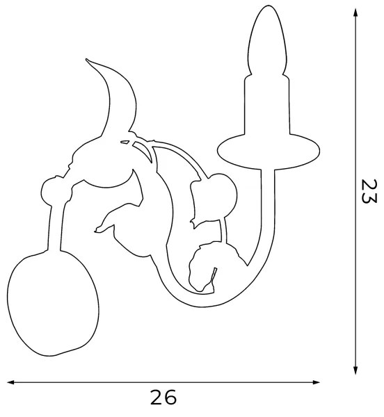 Aplică perete ROSE 1xE14/60W/230V