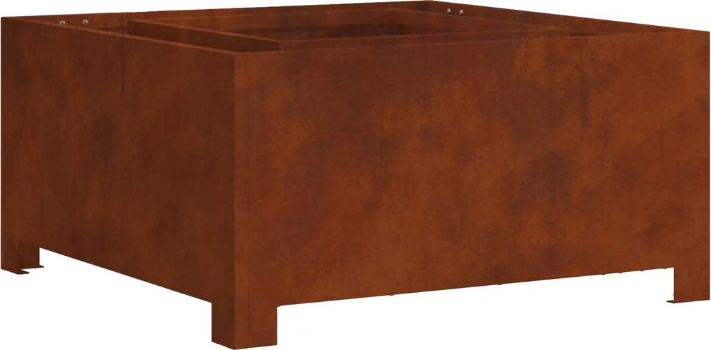 vidaXL Cuptor de foc Maro 80 x 80 x 40 cm Oțel rezistent de intemperii