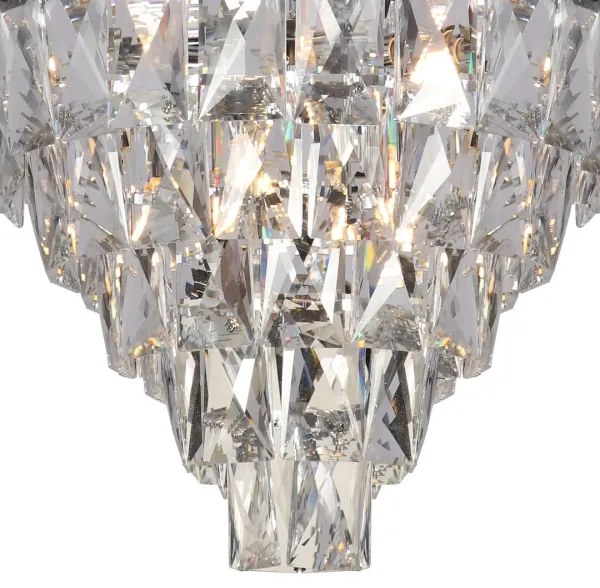 Lustră pe tijă CHELSEA 6xE14/40W/230V d. 50 cm crom lucios