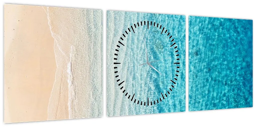 Tablou - Plajă (cu ceas) (90x30 cm)