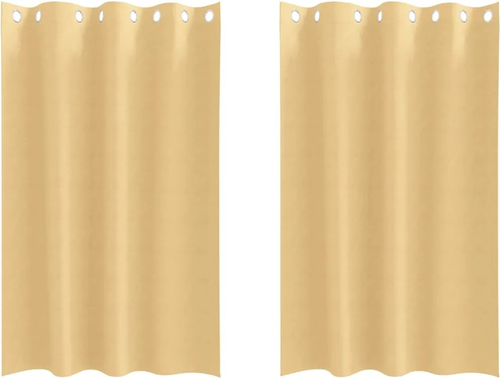 vidaXL Perdele Opaque cu Inel 2 pcs Bej 175 x 140 cm Poliester