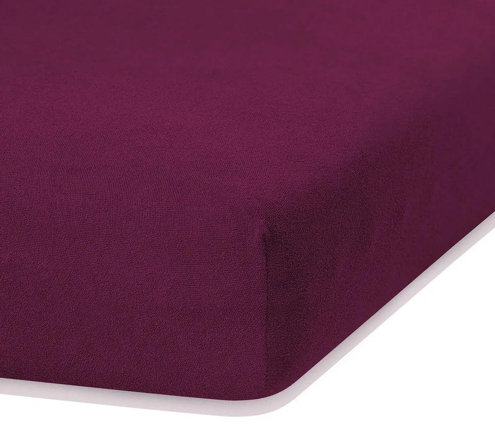 Cearceaf elastic AmeliaHome Ruby, 200 x 160-180 cm, violet