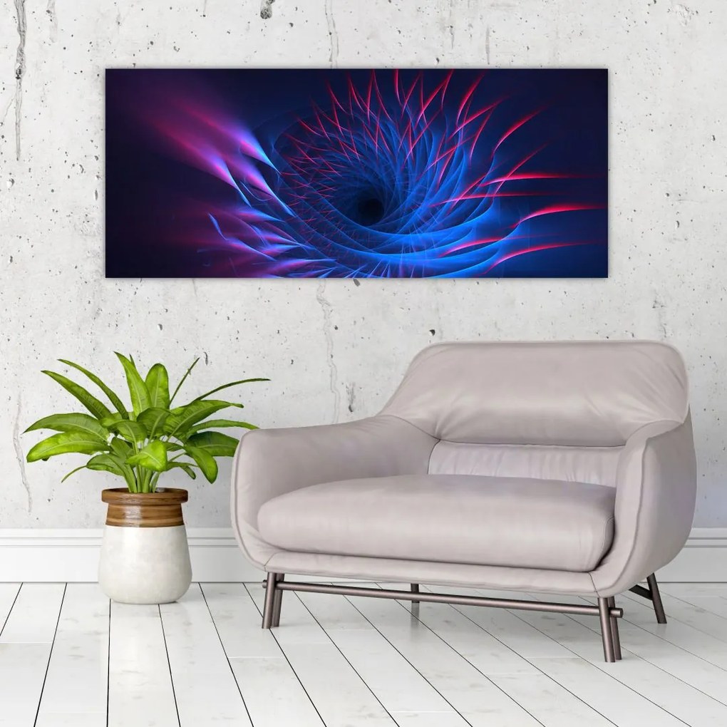 Tablou - abstaracție cu floare (120x50 cm)