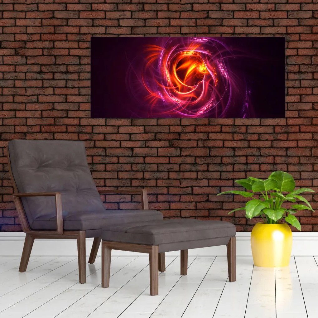 Tabloul cu abstracțiune modernă care luminează (120x50 cm)