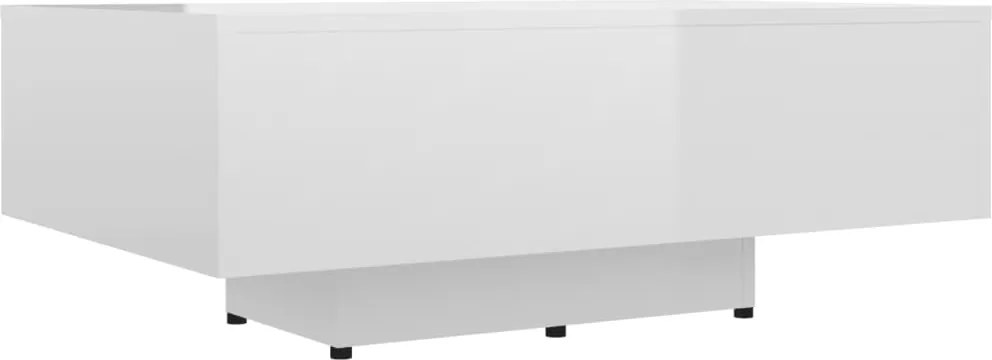 vidaXL Măsuță de cafea, alb extralucios, 85x55x31 cm, lemn prelucrat