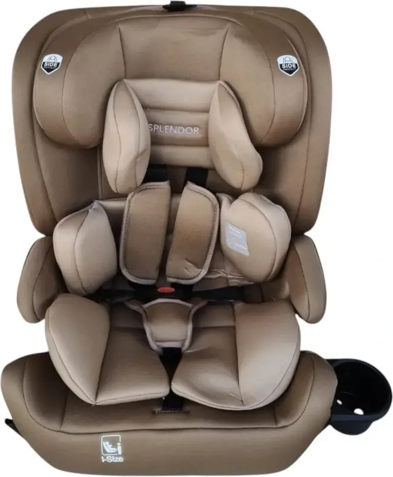 Scaun auto ISOFIX + Top Tether NOVOKIDS Splend'or Edition HC-02S, R129 i-Size, 76-150 cm, Grupa 1/2/3, Bej