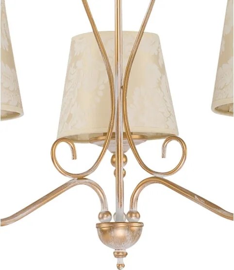 Brilagi - Candelabru suspendat pe lanț SONIA 3x E27/15W/230V, Ø 64 cm, crem/patină