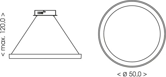 BRILAGI - Lustră LED reglabilă pe cablu FALCON SLIM LED/42W/230V Ø 50 cm bej + telecomandă