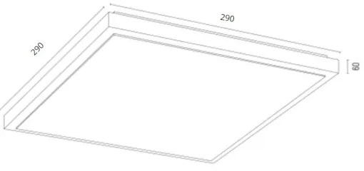 Plafonieră CARLSON 2xE27/15W/230V 29x29 cm Argon 7167