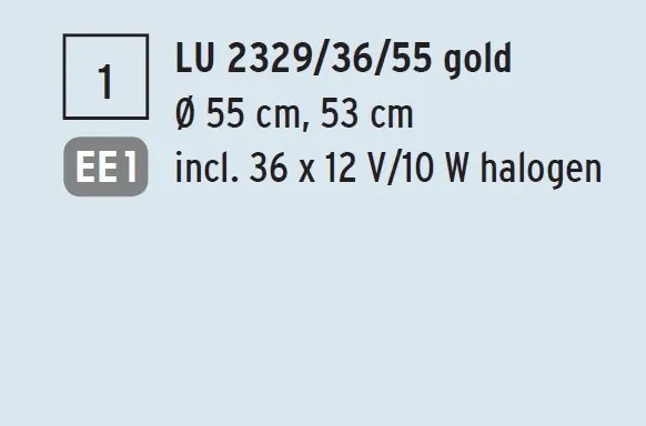 Lustra cristal Swarovski Spectra design modern de lux GALAXY 36L auriu
