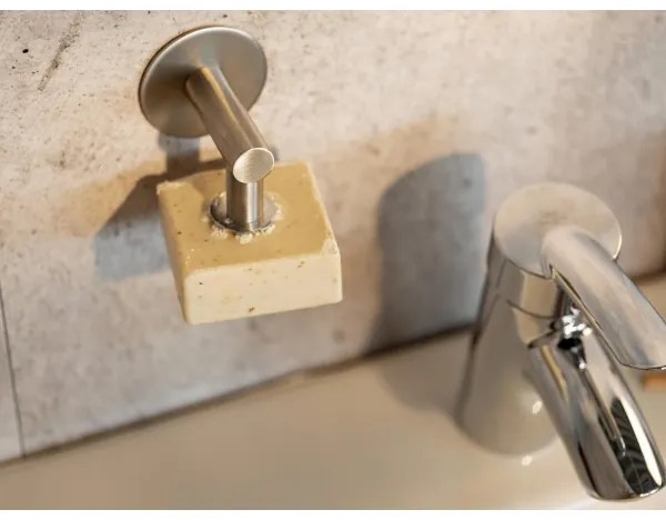 WENKO 24971100-Suport pentru săpun TURBO-LOC 4,5x7 cm argintiu