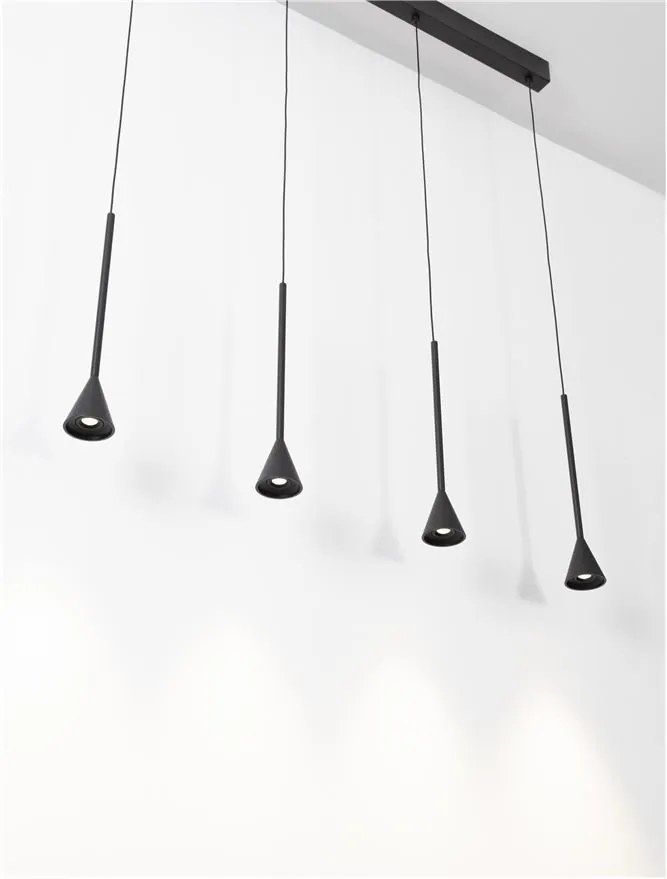 Lustra LED dimabila suspendata NET negru