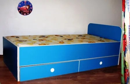 Pat copii cu doua sertare