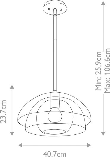 Quintiesse QN-LOTUS-P-HBR - Pendul pe tijă LOTUS, 1x E27/60W/230V, auriu