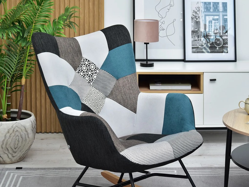 Fotoliu Sibyla (patchwork + fag negru). 1110396