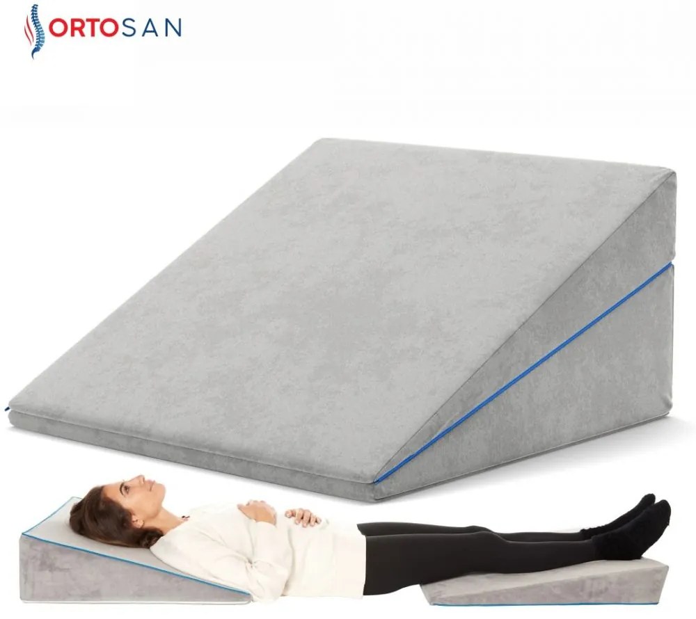 Perna Suport 3 in 1 - Ajustabilă la 11/19/30 cm, Pernă din spumă cu memorie pentru dormit, reflux acid, anti sforăit, husa cu fermoar, lavabilă