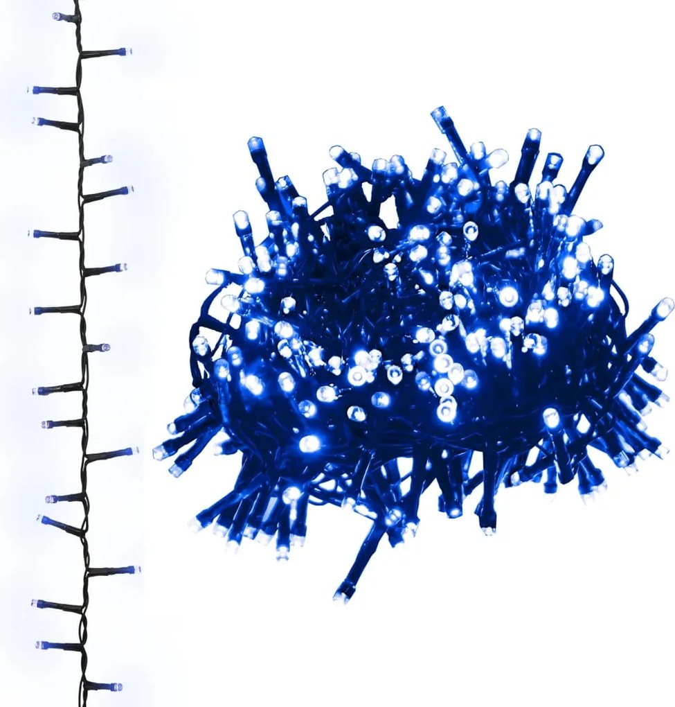 vidaXL Instalație compactă cu 2000 LED-uri, albastru, 45 m, PVC