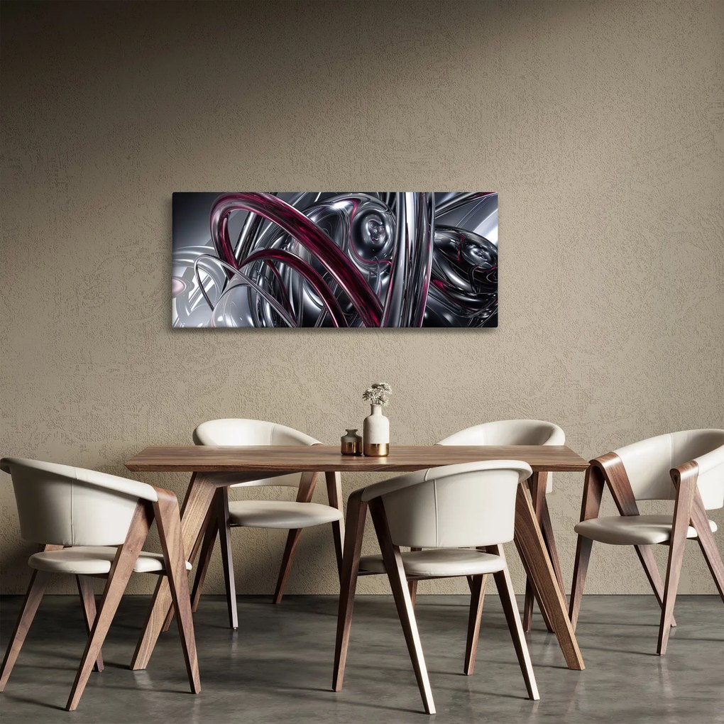 Tabloul cu abstracție gri (120x50 cm)