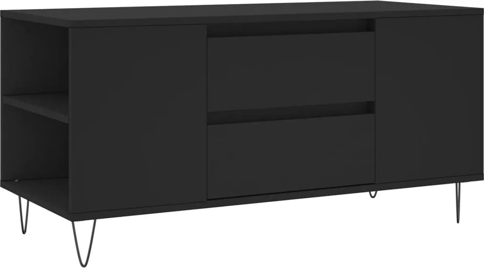 vidaXL Măsuță de cafea, negru, 102x44,5x50 cm, lemn prelucrat